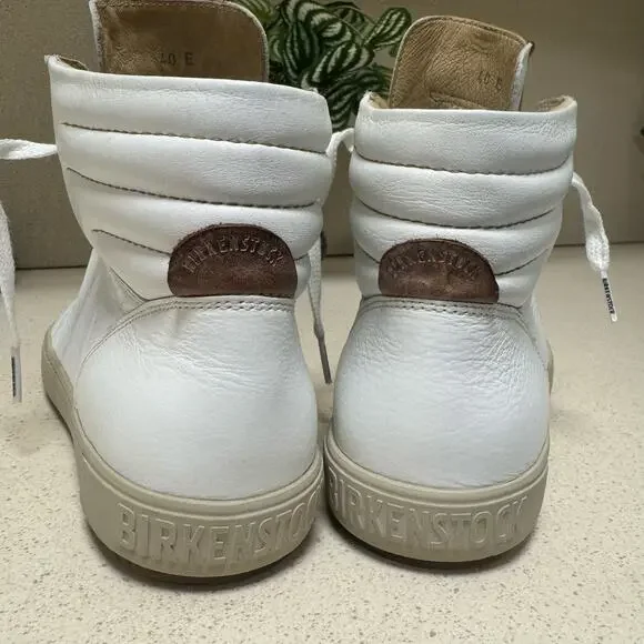 •VNDS• Birkenstock Women’s Bartlett Kids White Leather Shoes • EU40 - Picture 3 of 13